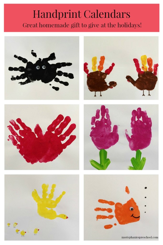 Preschool Handprint Calendars