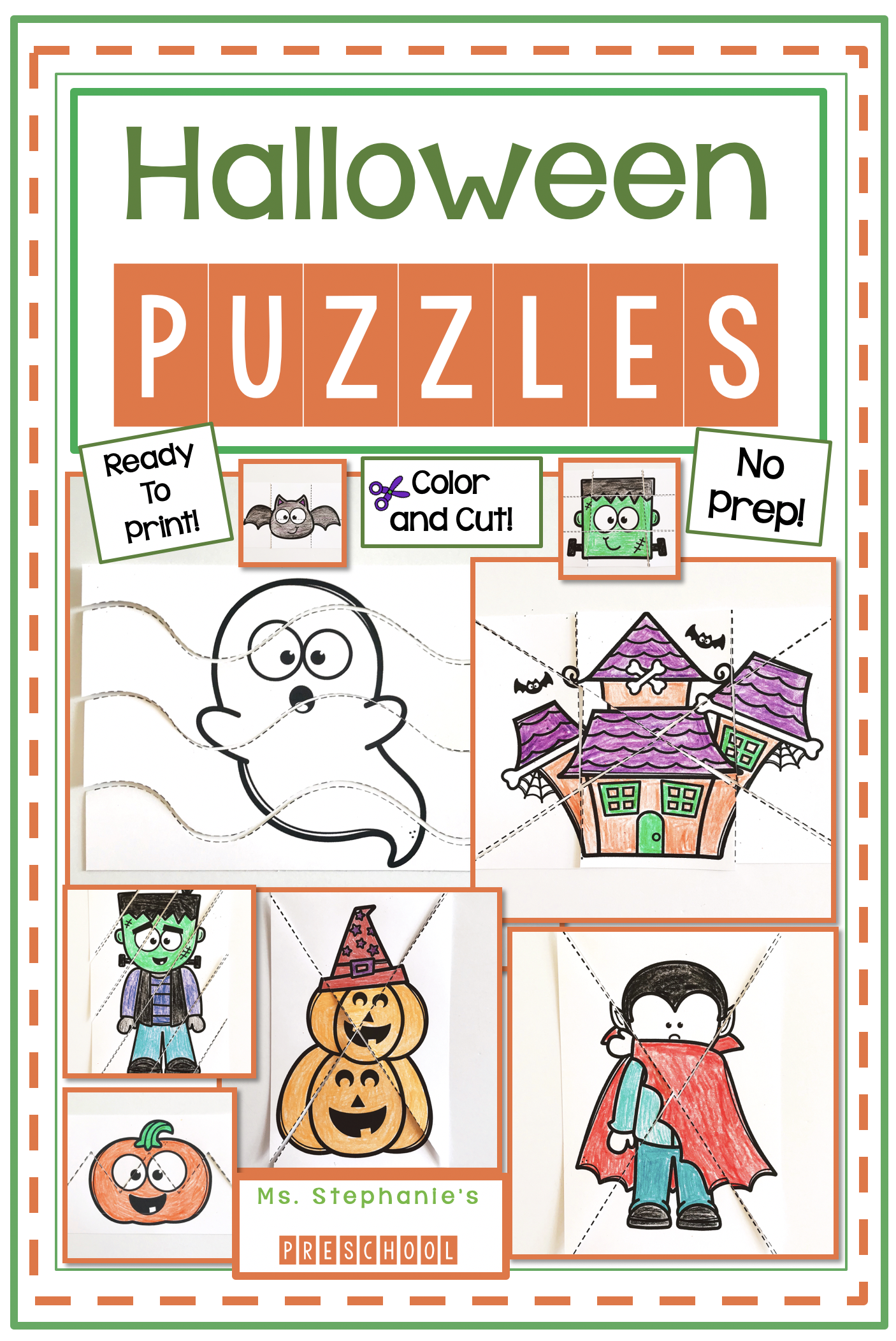 Halloween Puzzles Ms. Stephanie's Preschool