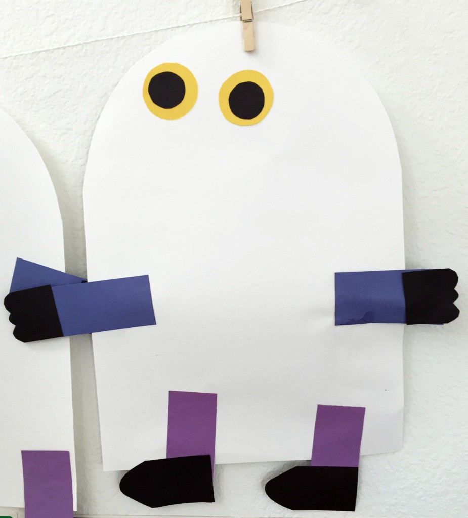 Halloween Activities in the Preschool Classroom - Trick or Treater Ghost