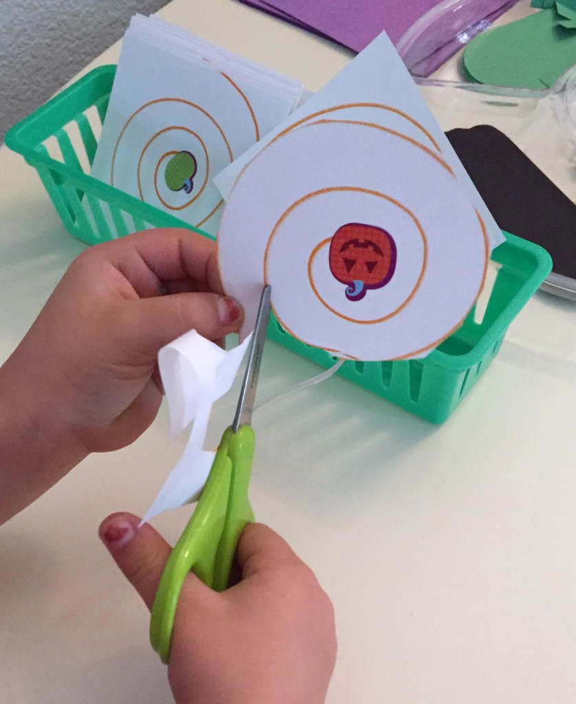 Halloween Activities in the Preschool Classroom - Scissor Work
