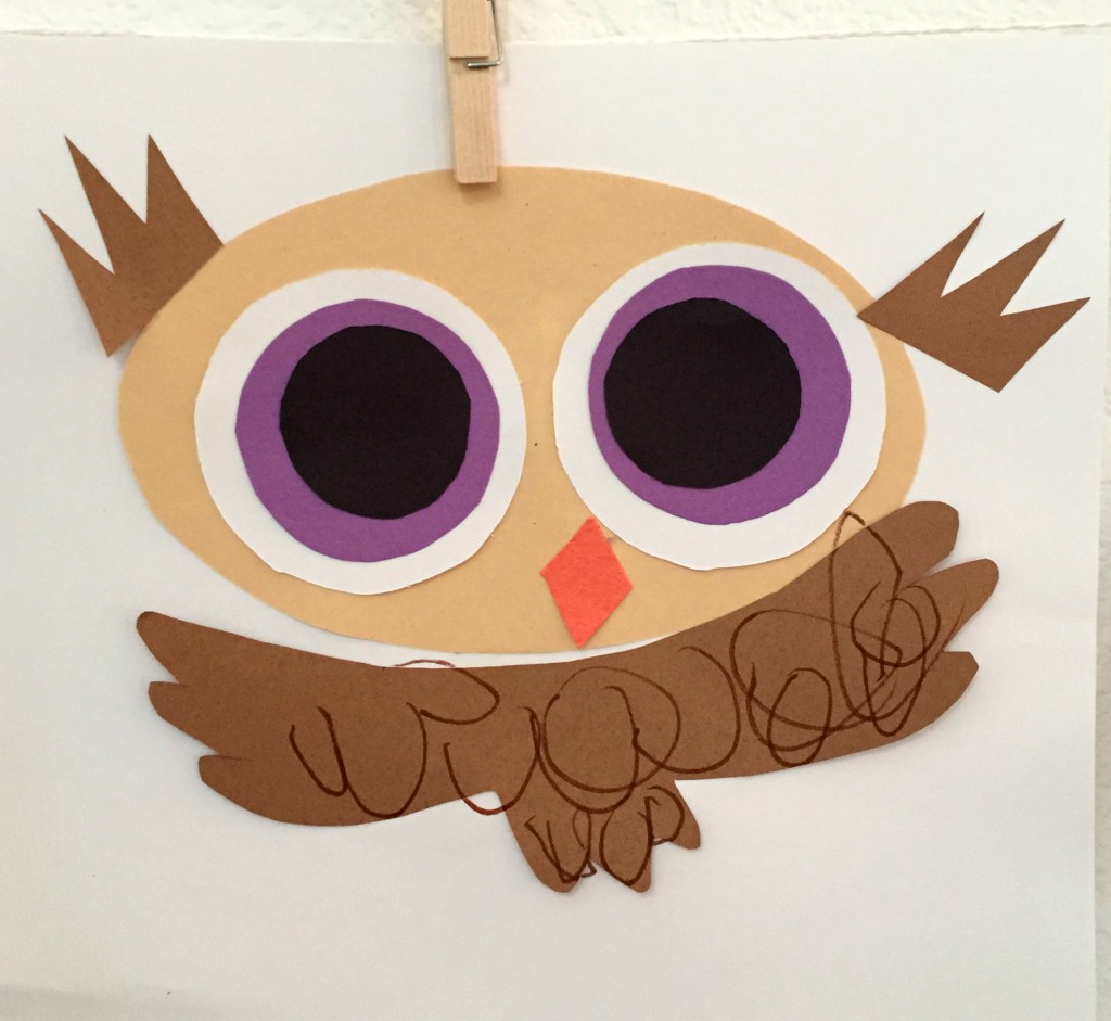 Owl Art Project from Little Owl's Night - Owl Projects for the Preschool Classroom 
