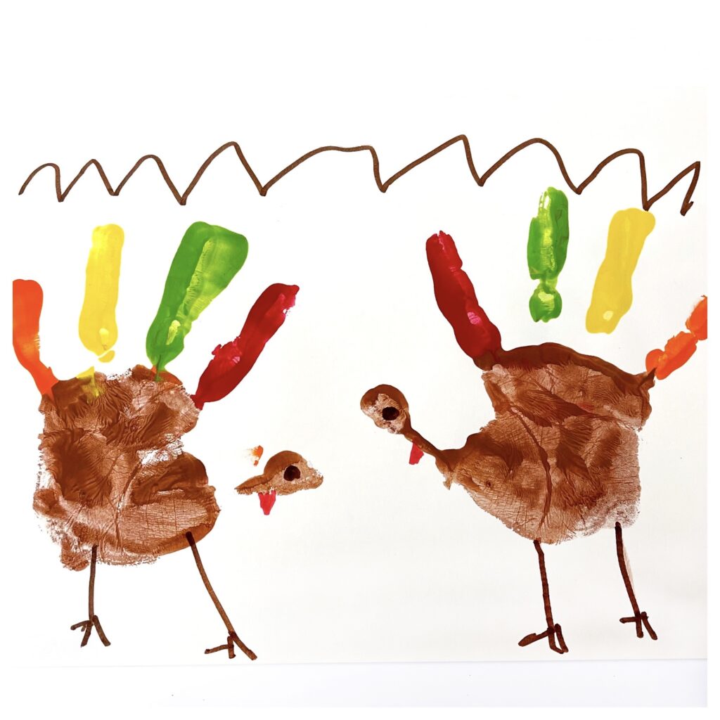 Classic Thanksgiving Handprint Turkeys