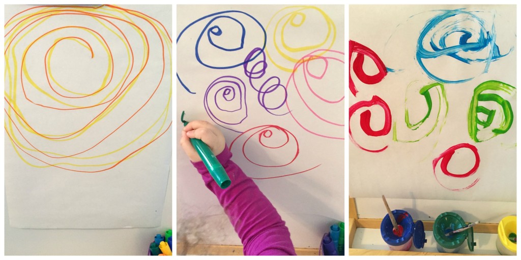 Spirals at the easel