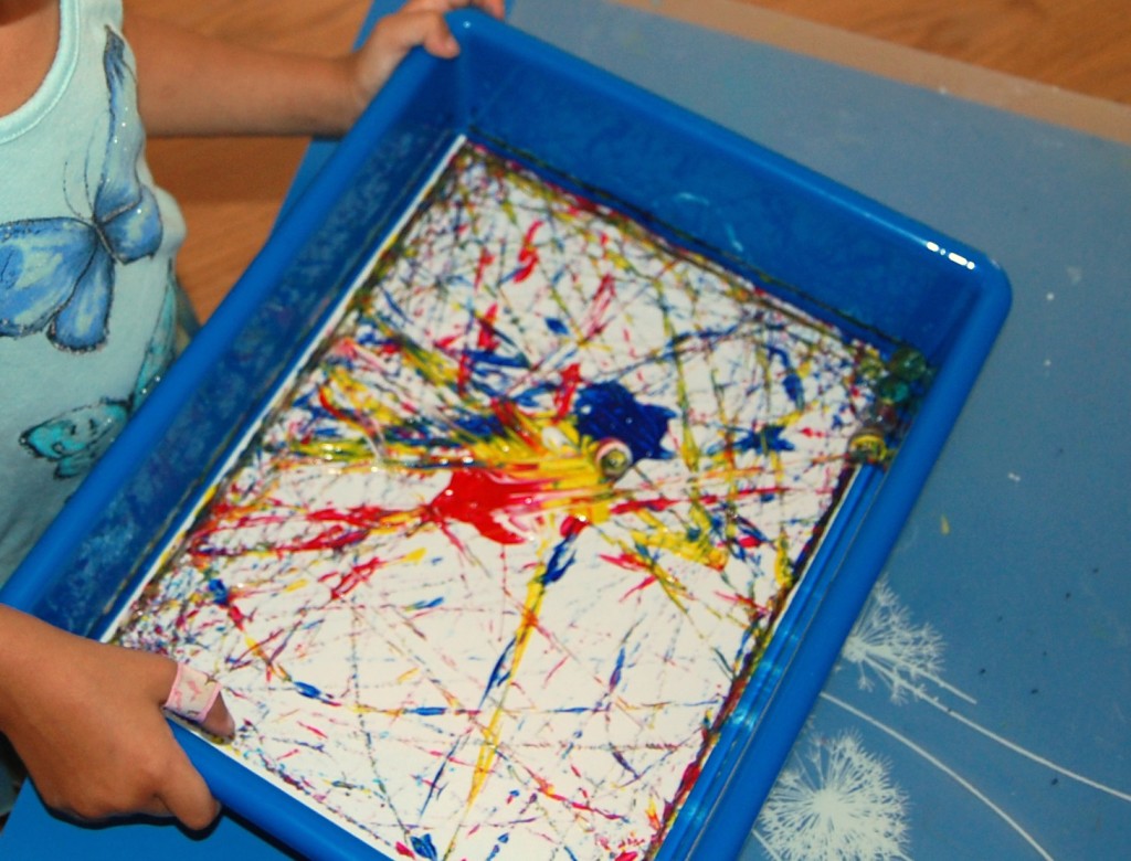 Art in the Preschool - Marble Painting