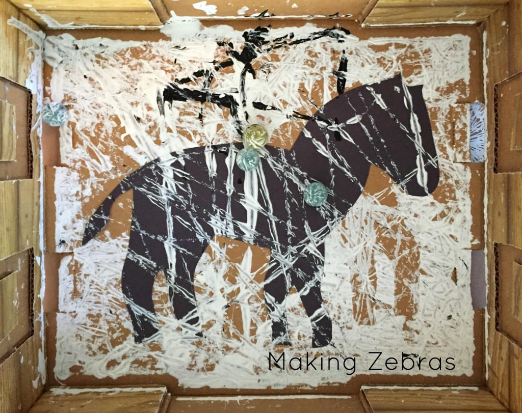 Marble Painting in the Preschool Classroom - Making Zebras