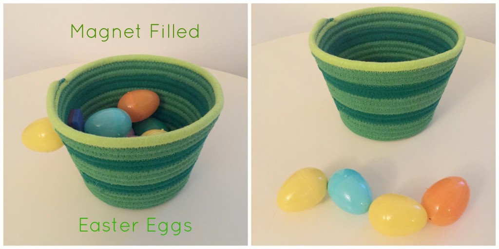 Easter Fun in the Preschool Classroom - Magnet Filled Plastic Easter Eggs - Copy