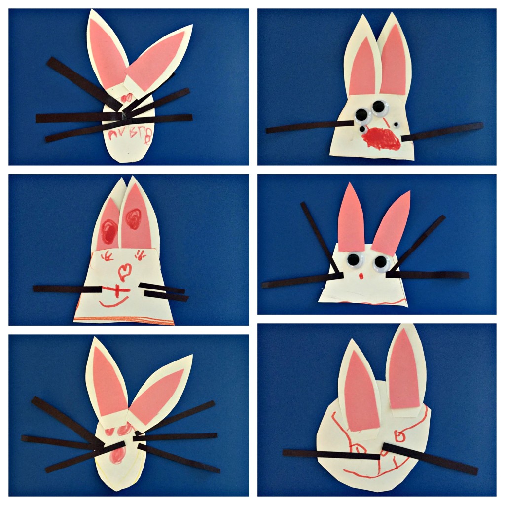 Easter Fun in the Preschool Classroom - Shape Bunnies