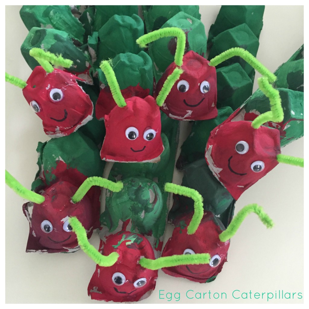 Preschool Caterpillar Activities - Egg Carton Caterpillars