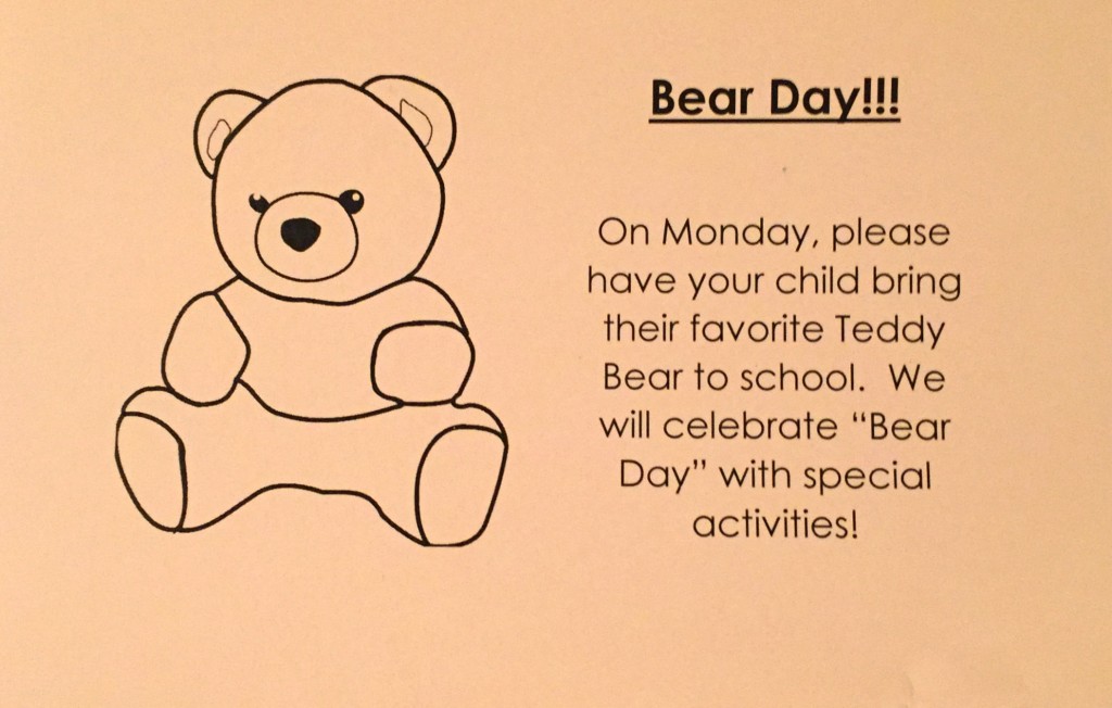 Teddy Bear Day activities for Preschoolers - Teddy Bear Day Invite
