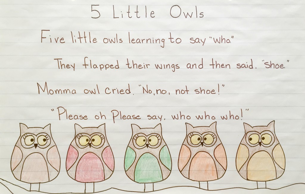 Five Little Owls - Poems in the Preschool Classroom