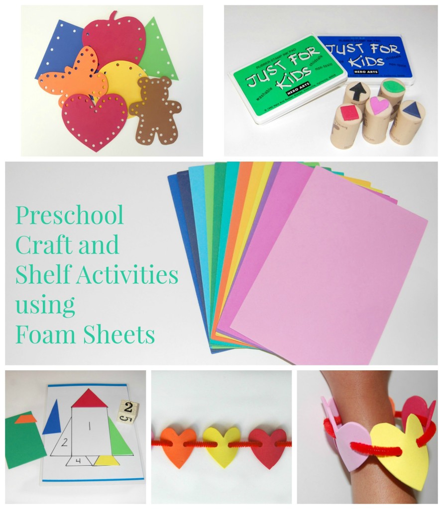 Craft and Shelf Activities using Foam Sheets in the Preschool Classroom  