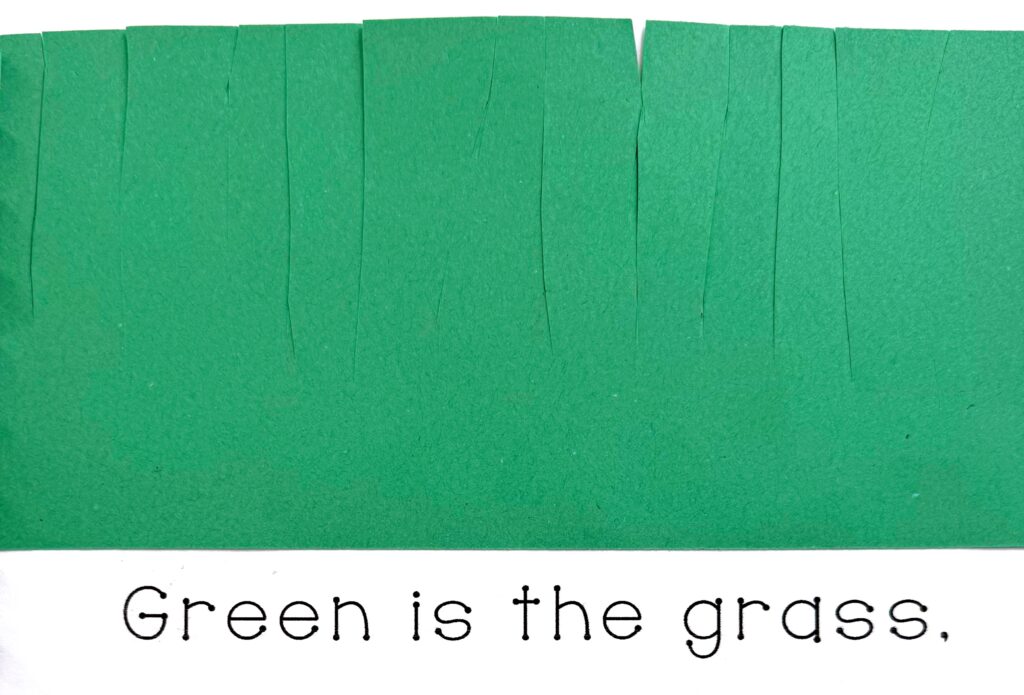 Green is the grass scissor activity 