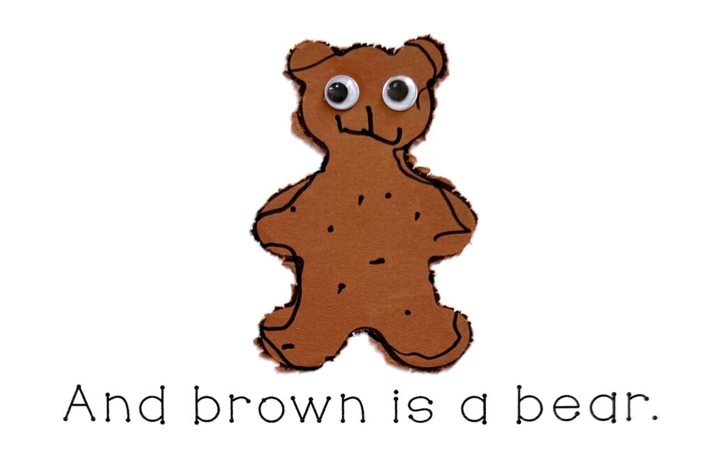 Brown is the bear - pin poking activity 