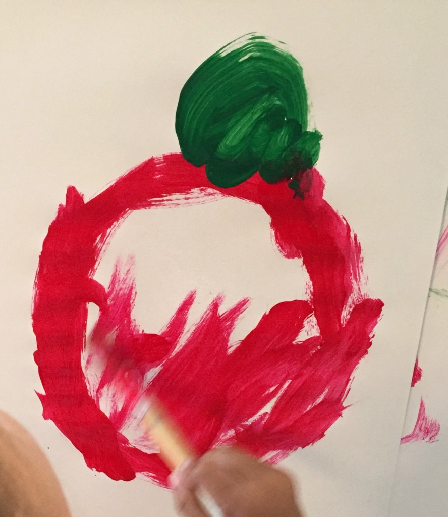 Apple Activity - Apple Painting At The Easel