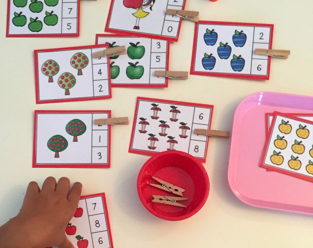 Apple Activities in the Preschool Classroom - Shelf Activity