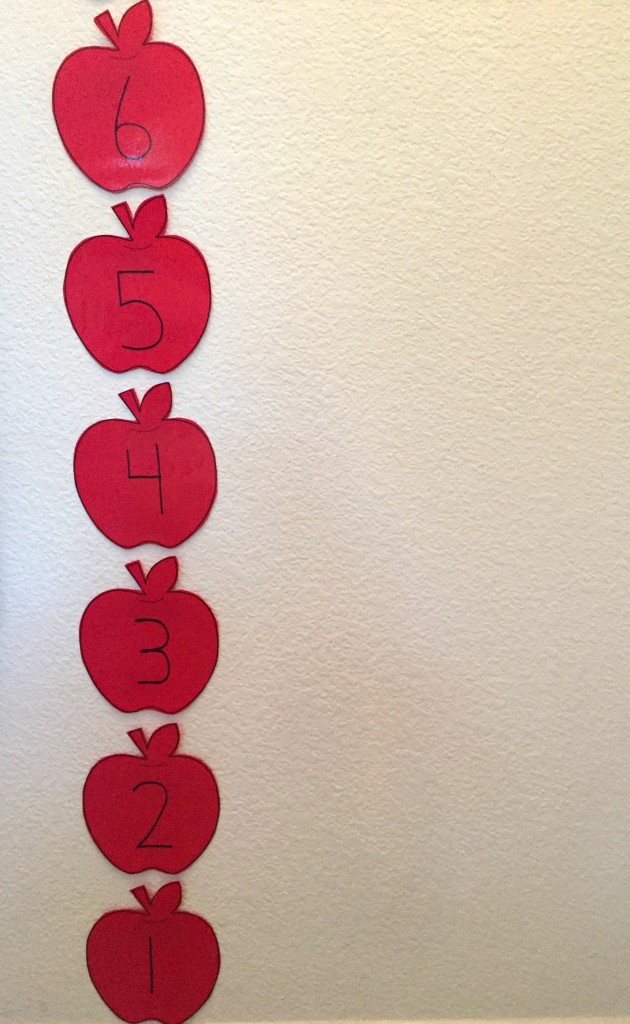 Apple Activities in the Preschool Classroom - Measuring Height 