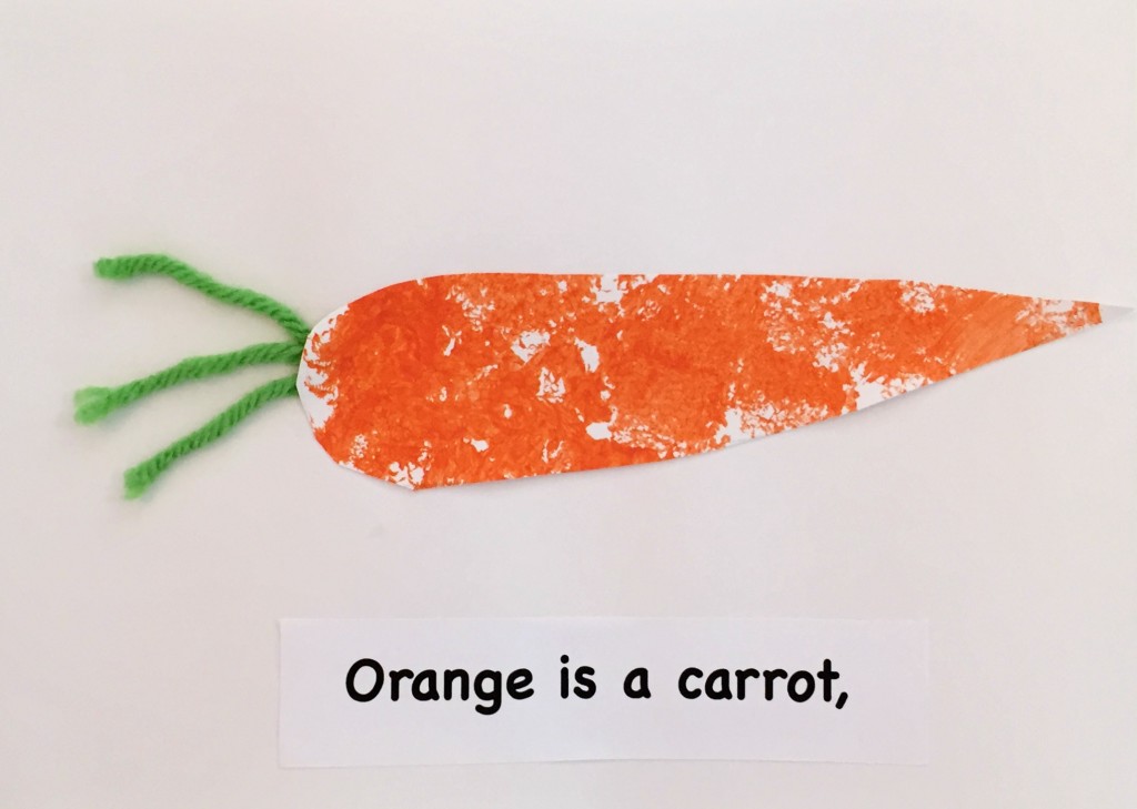 Orange is a Carrot - An Art Activity for Preschoolers