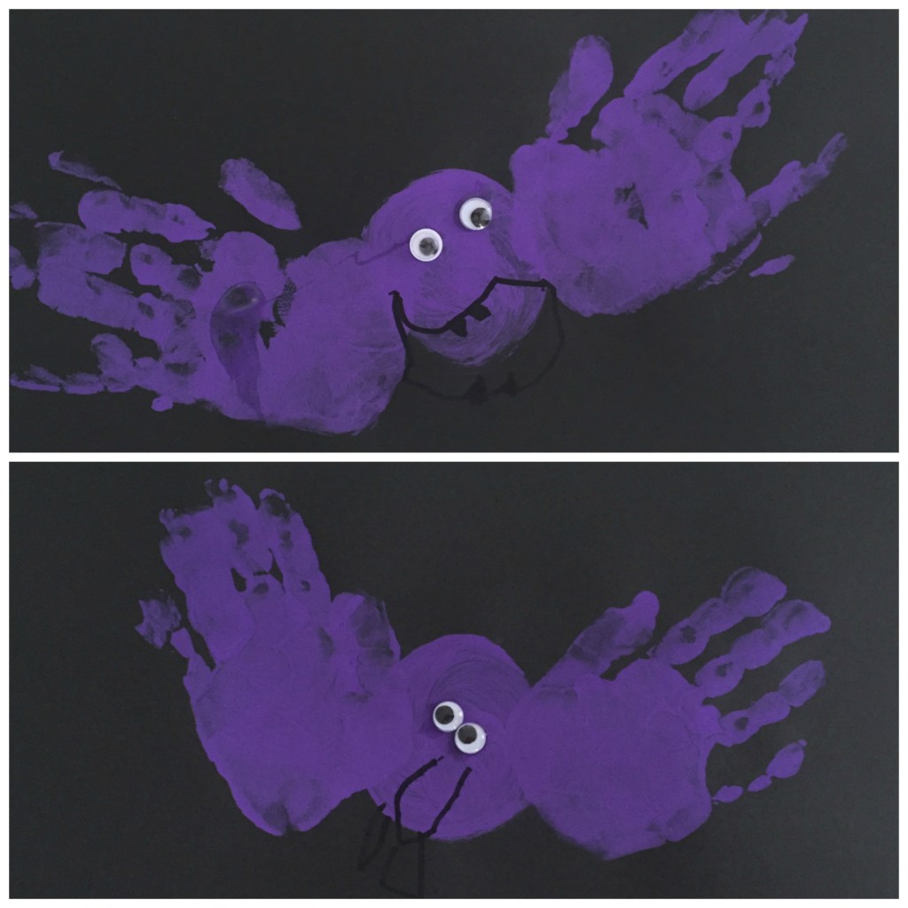 Bat Handprints - Ms. Stephanie's Preschool 
