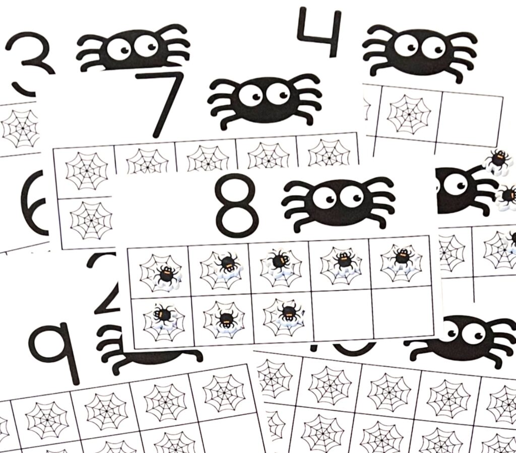 Spider 10 Frame Preschool Counting Activity