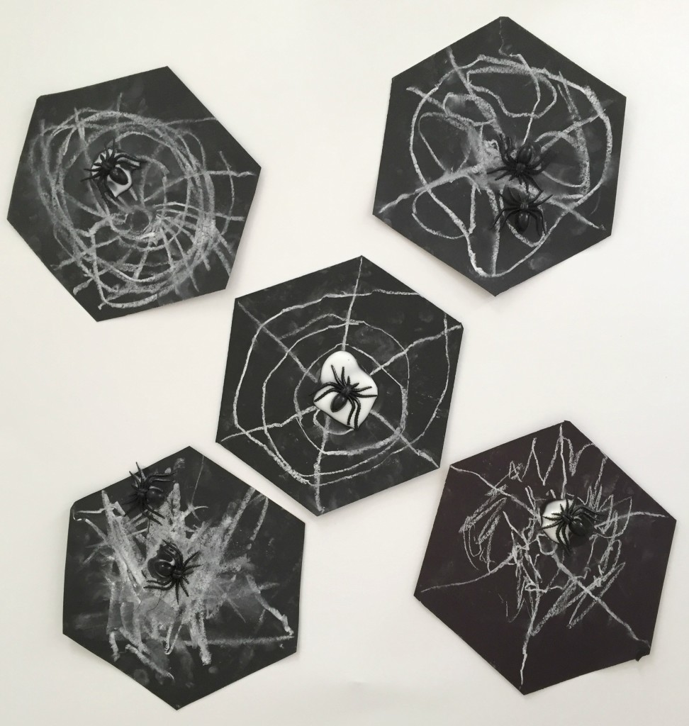 Hexagon spider preschool activity 