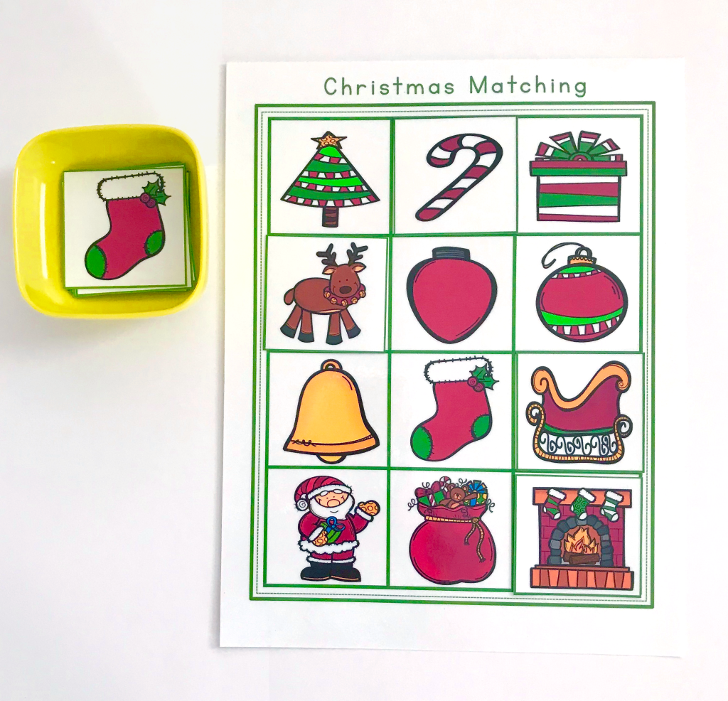 Christmas Activities for the Preschool Classroom - Christmas Matching