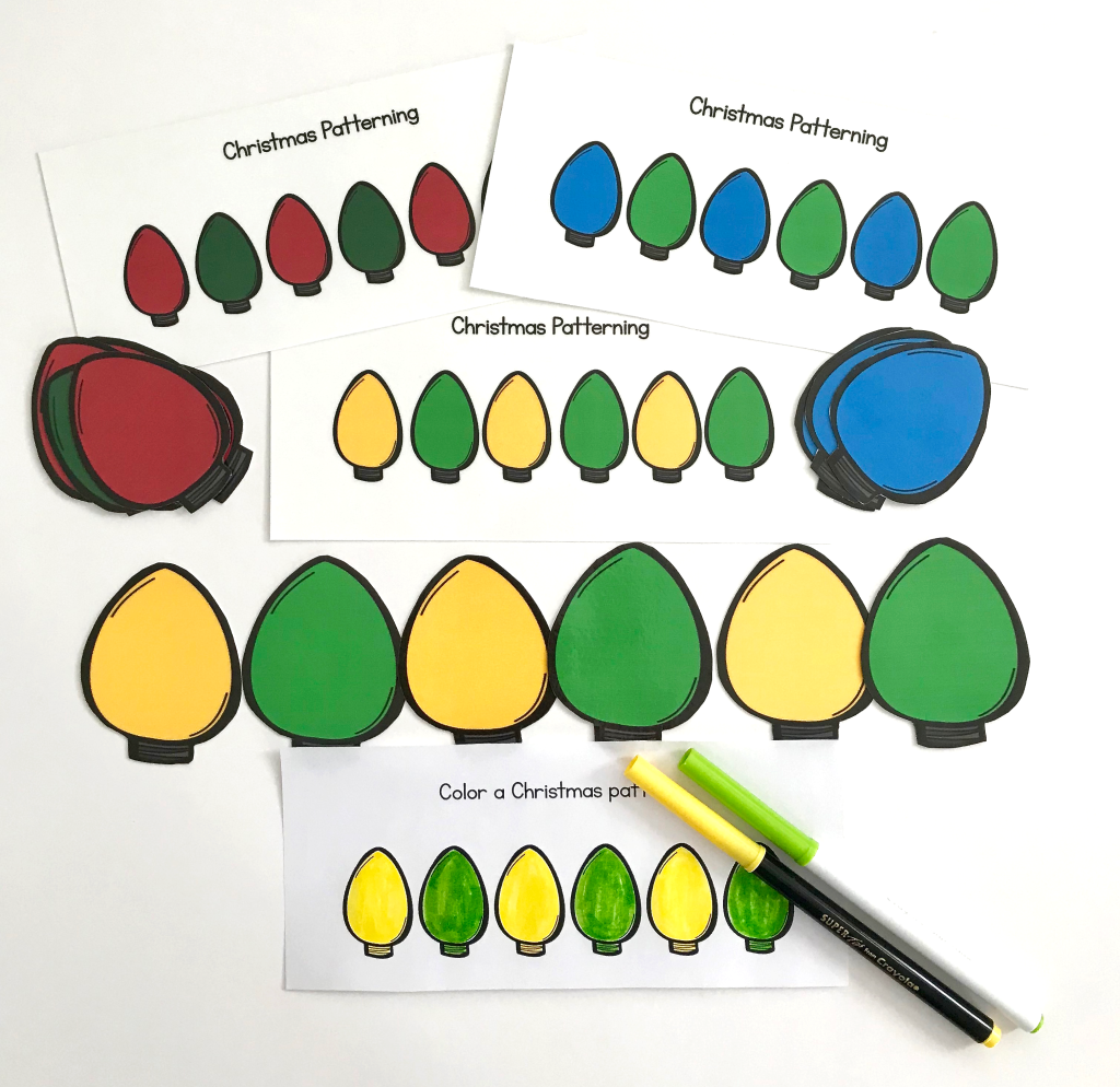 Christmas Activities for the Preschool Classroom - Christmas Patterning