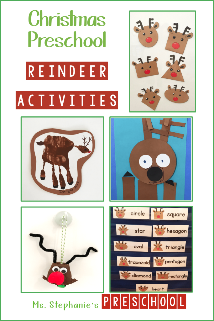 Reindeer Christmas Activities for the Preschool Classroom 