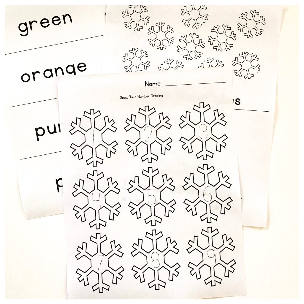 Snowflake Printables - Snowflake Activities in the Preschool Classroom 