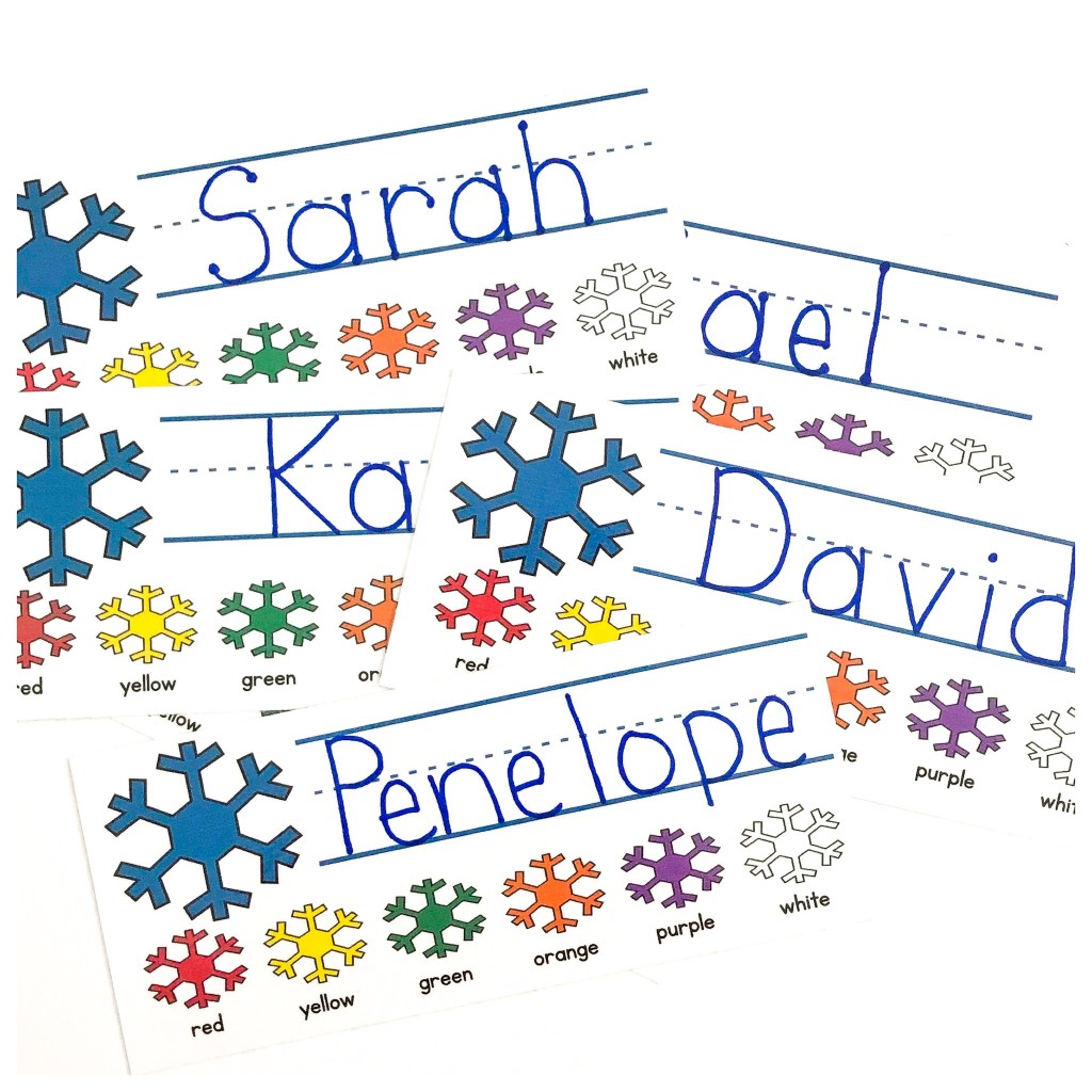 Snowflake Name Tags - Snowflake Activities for the Preschool Classroom