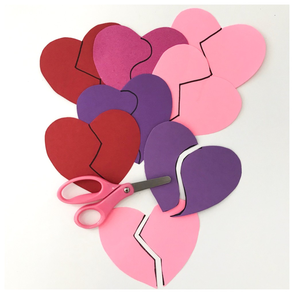 Valentine Projects for the Preschool Classroom - Heart scissor work 