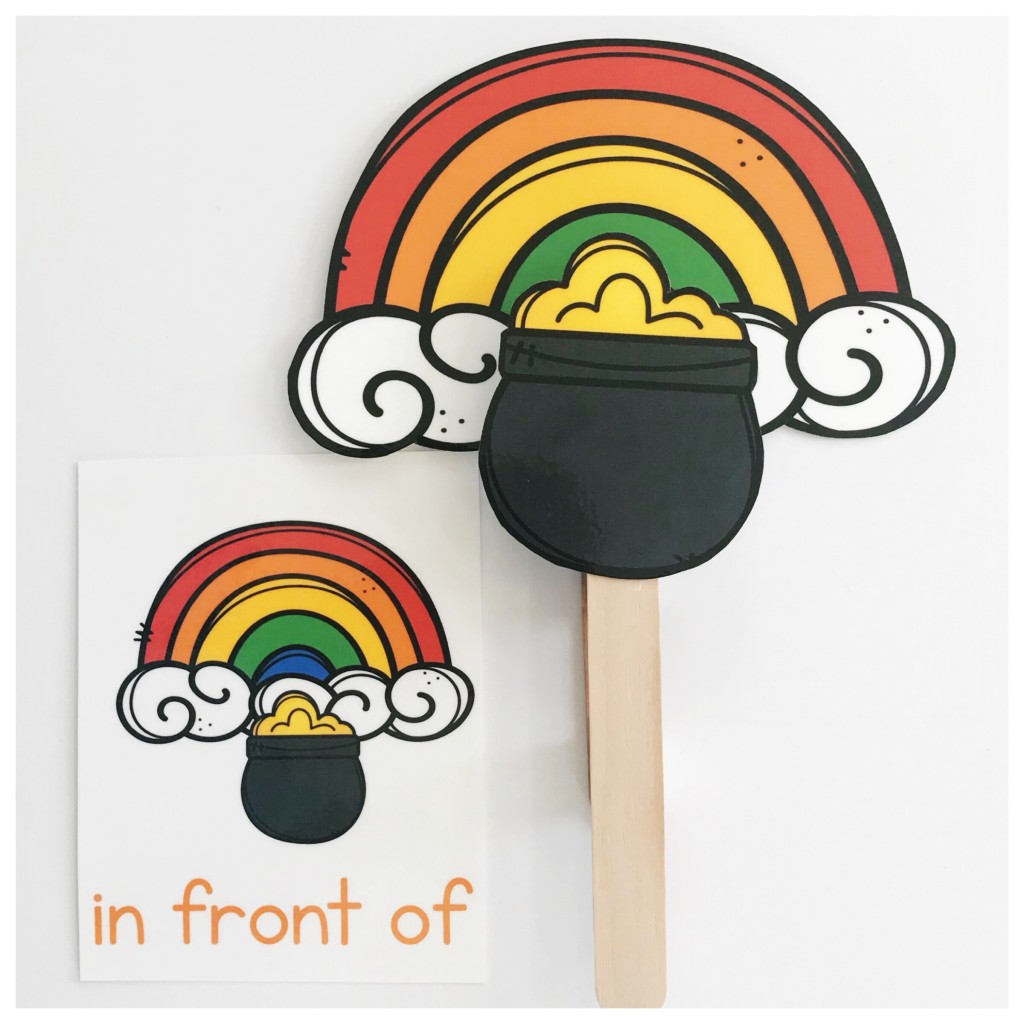 Rainbow Activities for the Preschool Classroom - Preposition Activity