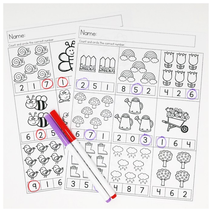 Spring Preschool Math Worksheets - Ms. Stephanie's Preschool