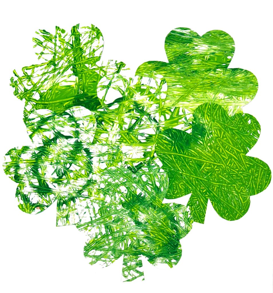 Shamrock Marble Painting