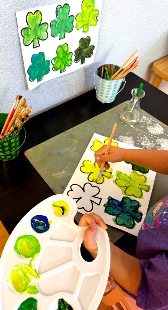 St. Patrick's Day Green Color Mixing
