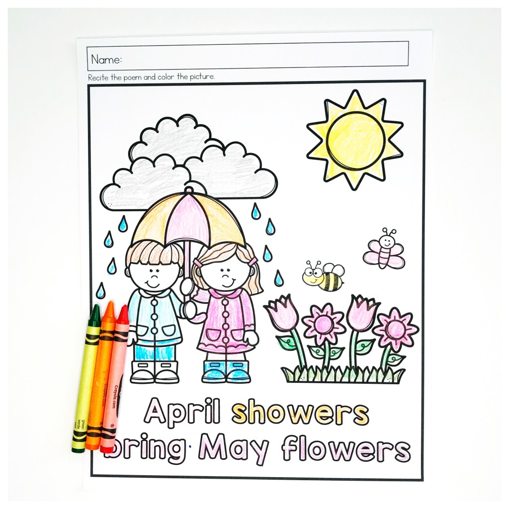 Spring Preschool Literacy Worksheets Ready to print! No Prep!