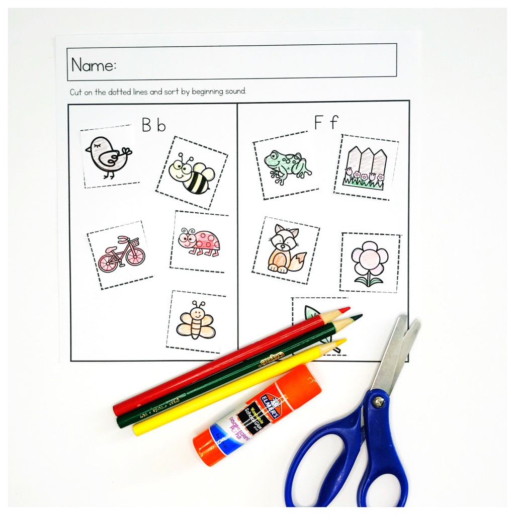 Spring Preschool Literacy Worksheets Ready to print! No Prep!
