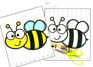Bee Number Order Puzzle Insect Math Activity