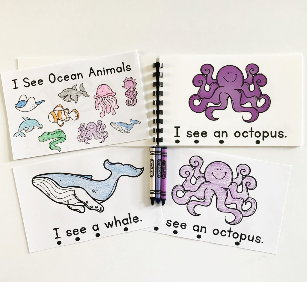 Ocean Animals Emergent Reader 