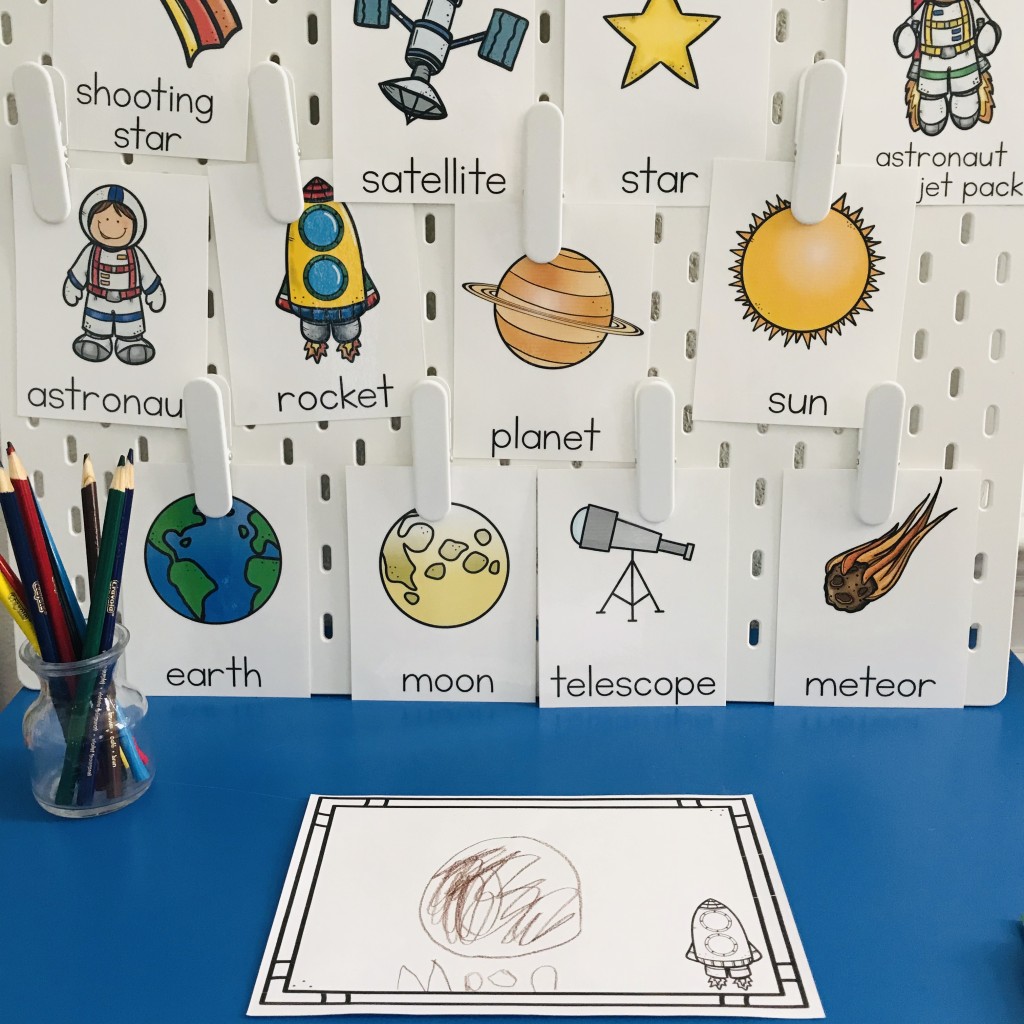 Space Activities for the Preschool Classroom Writing Center 
