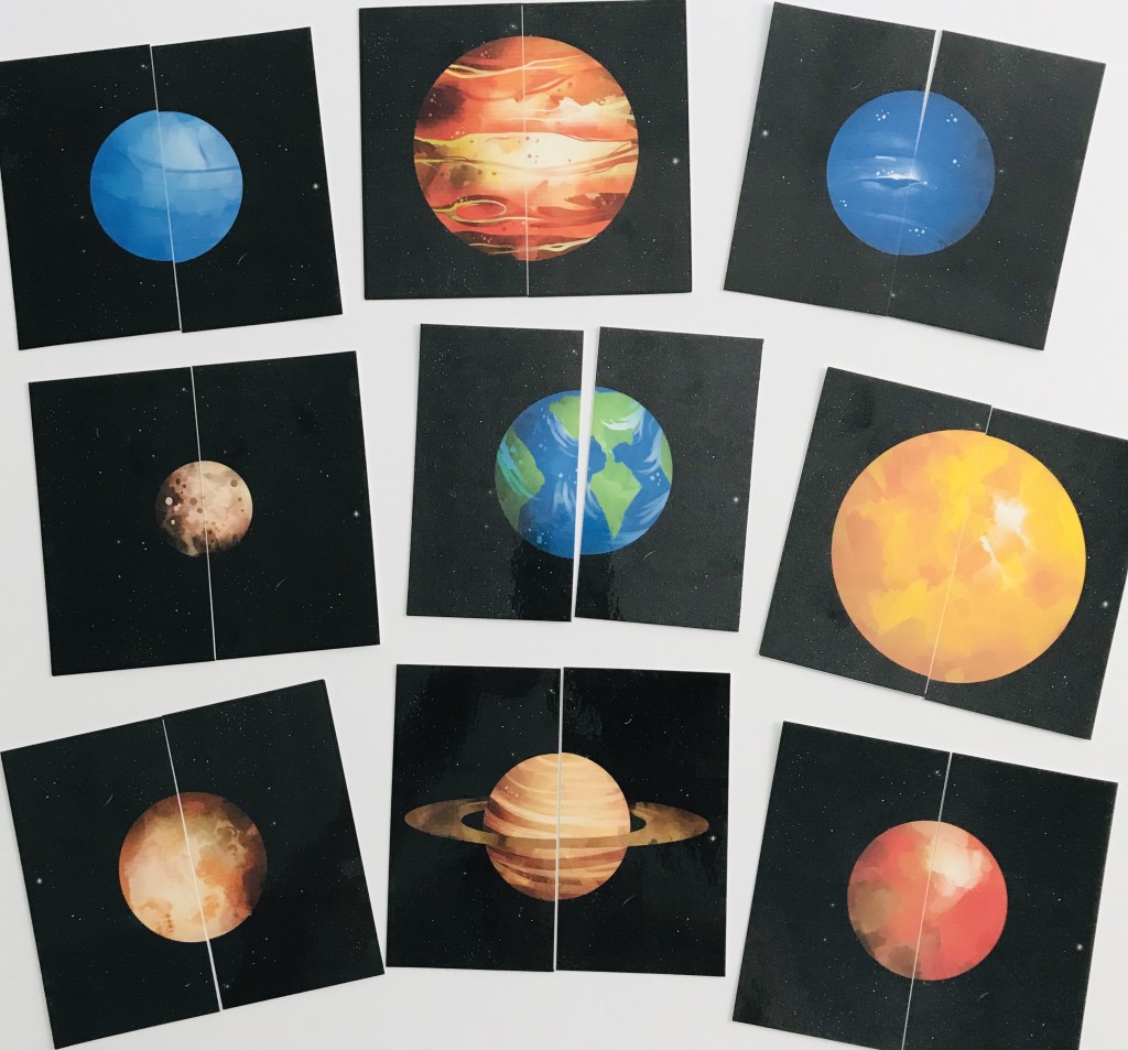 Space Activities for the Preschool Classroom Planet Matching