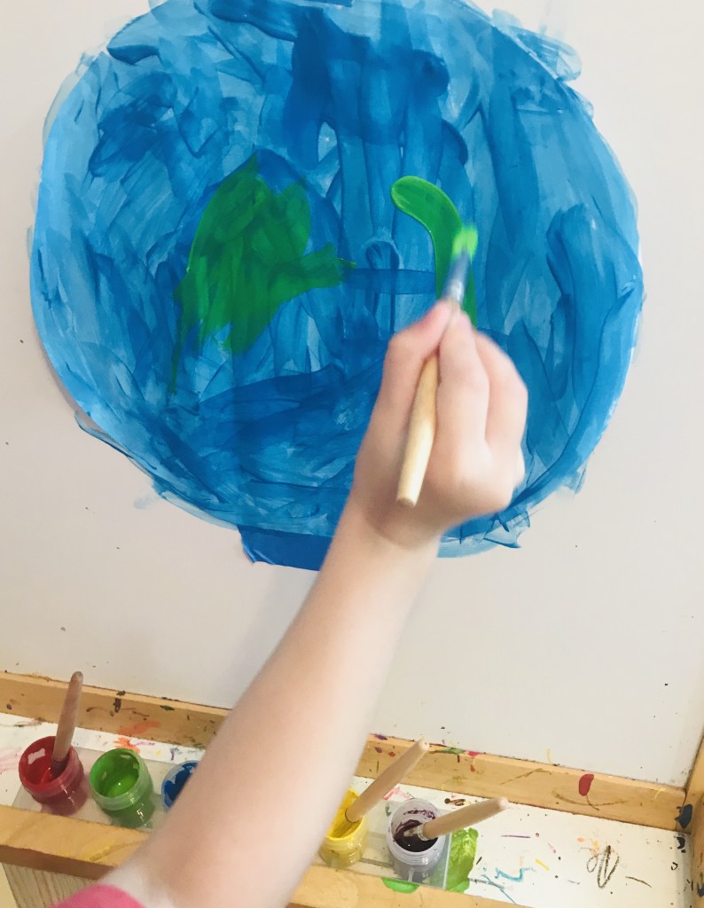 Space Activities for the Preschool Classroom Planet Painting 