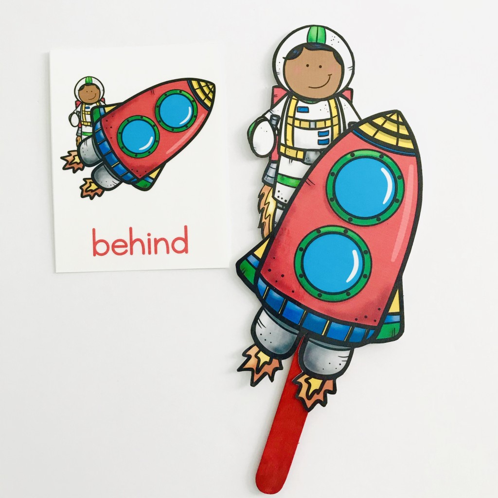 Space Activities for the Preschool Classroom Rocket and Astronaut Preposition Activity 