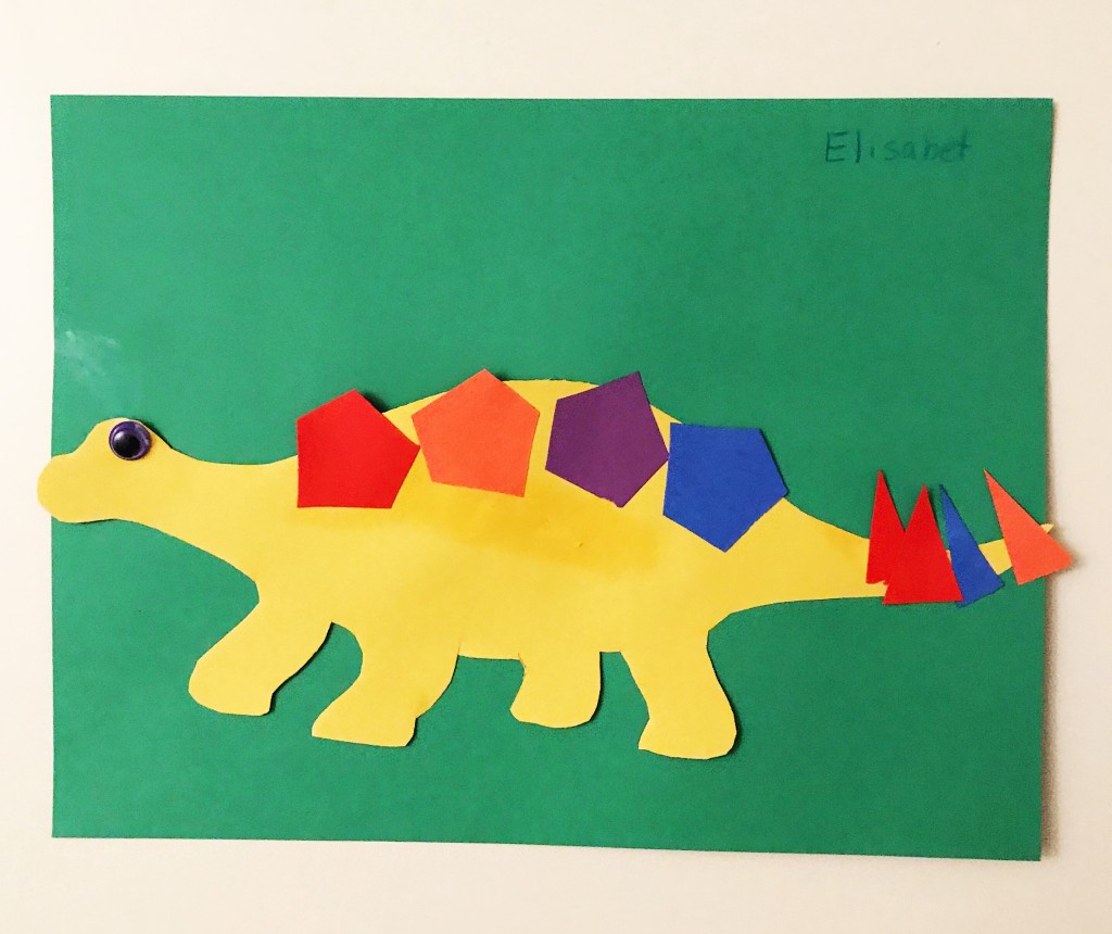 Dinosaur Preschool Activities - Stegosaurus Craft
