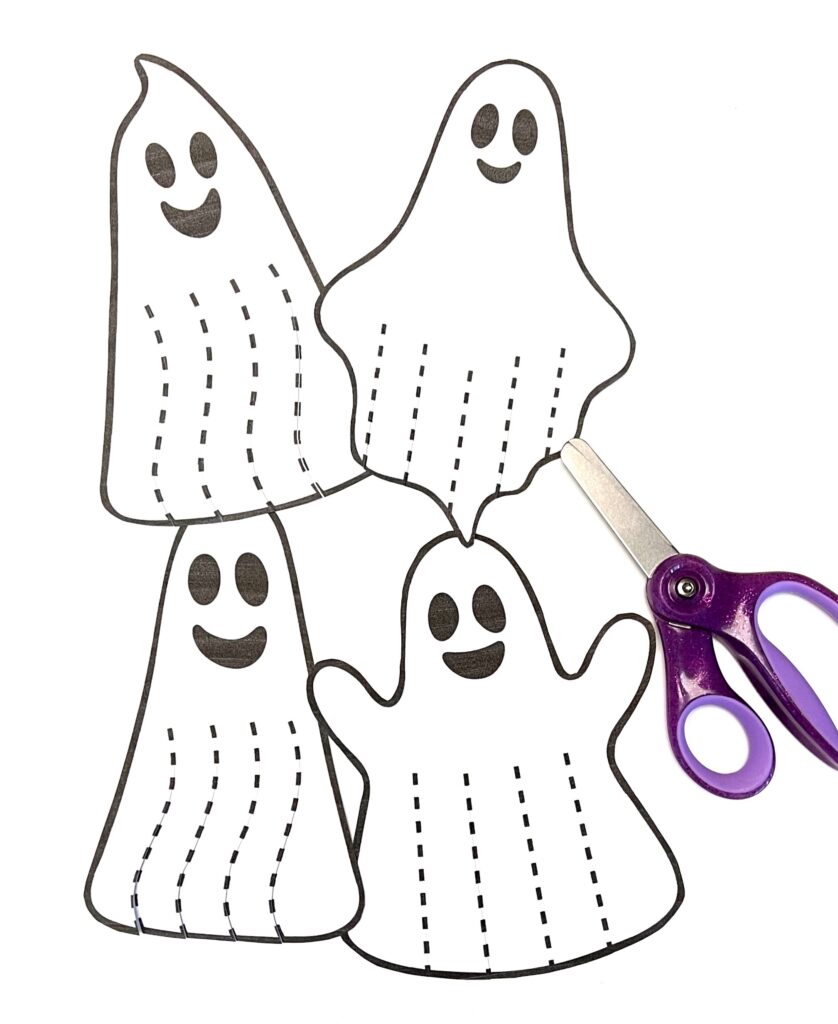 Halloween Ghost Scissor Activity 