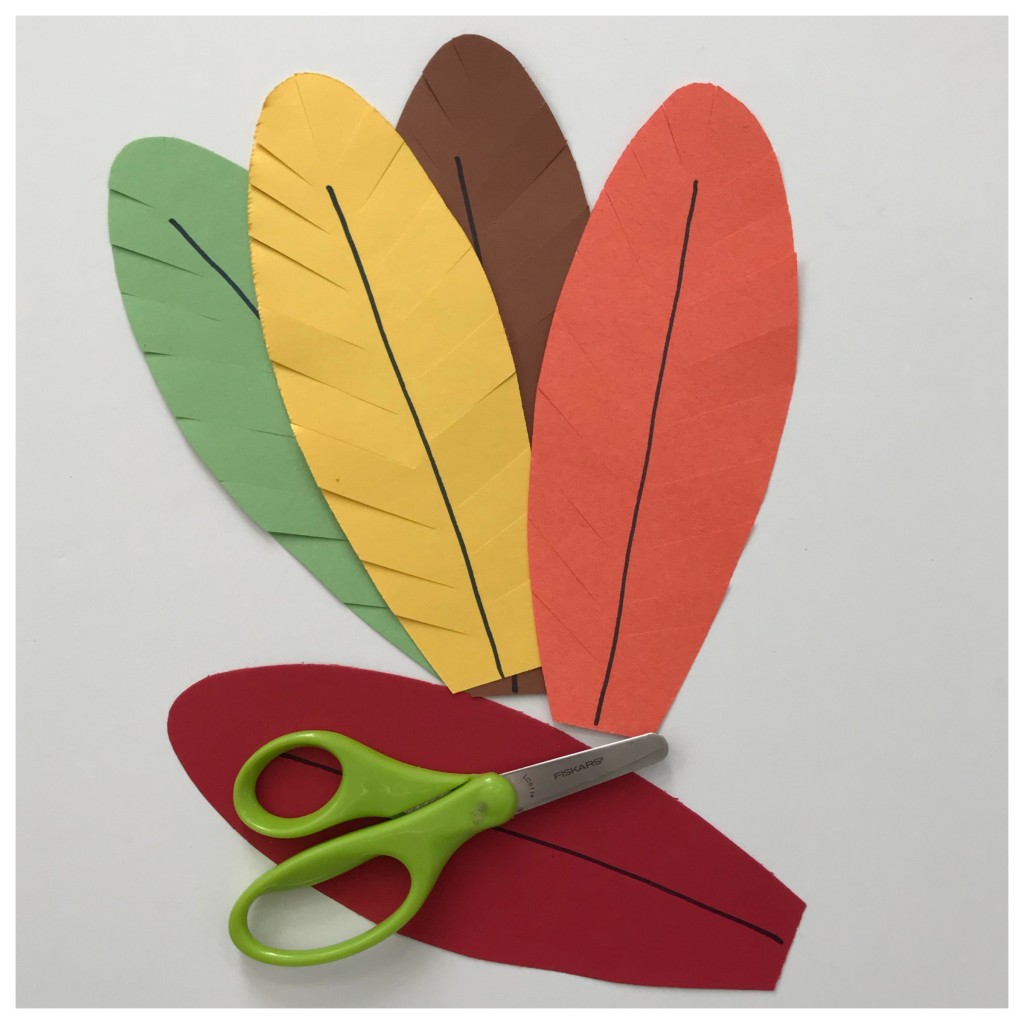 Fall Scissor Activities for the Preschool Classroom - Feathers