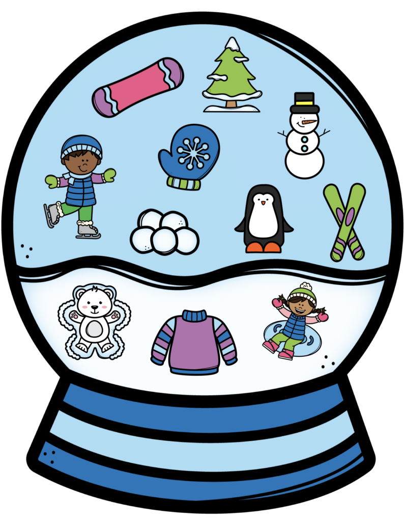 Snow globe - What is missing?  A preschool game