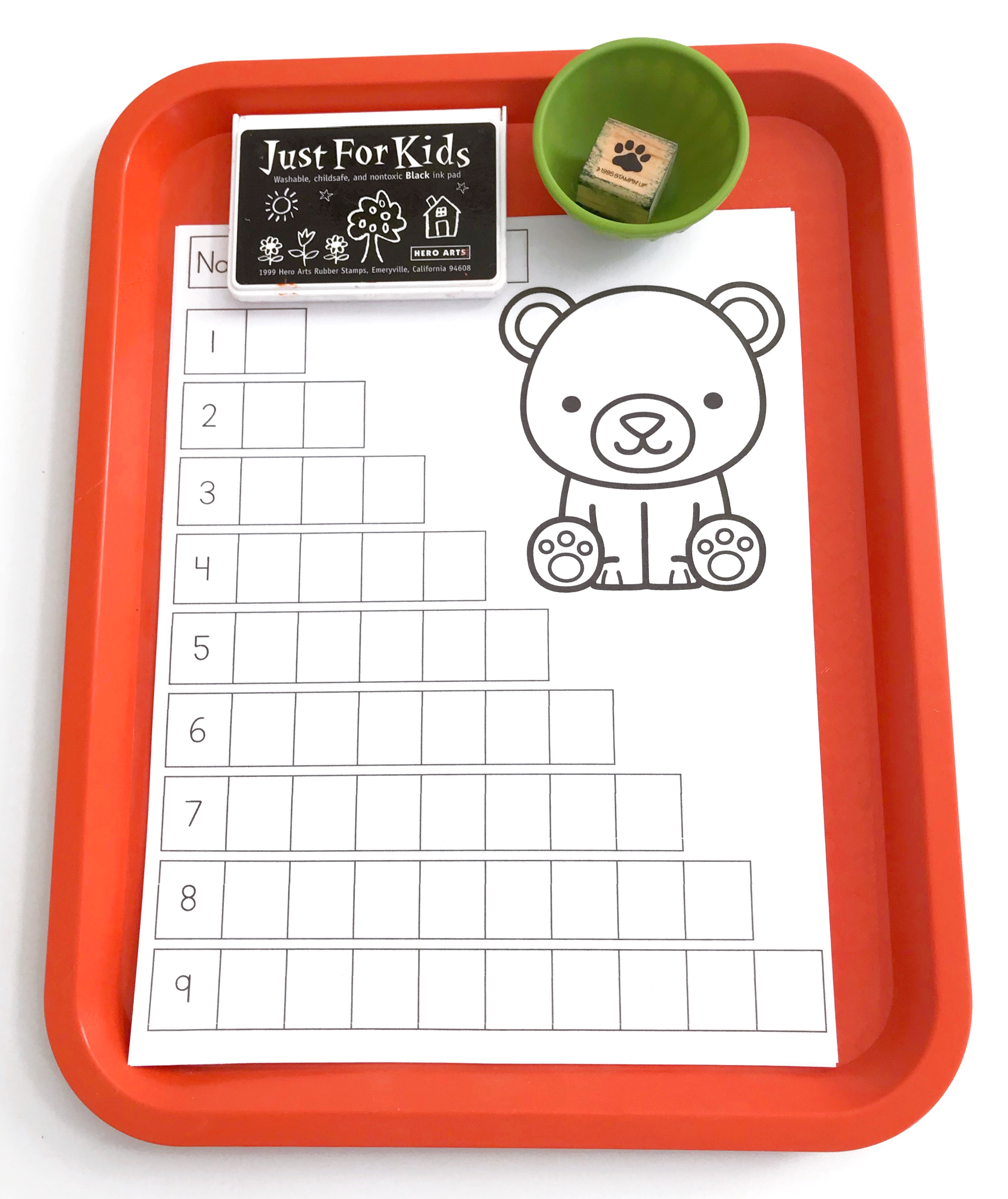Teddy Bear themed stamping activity