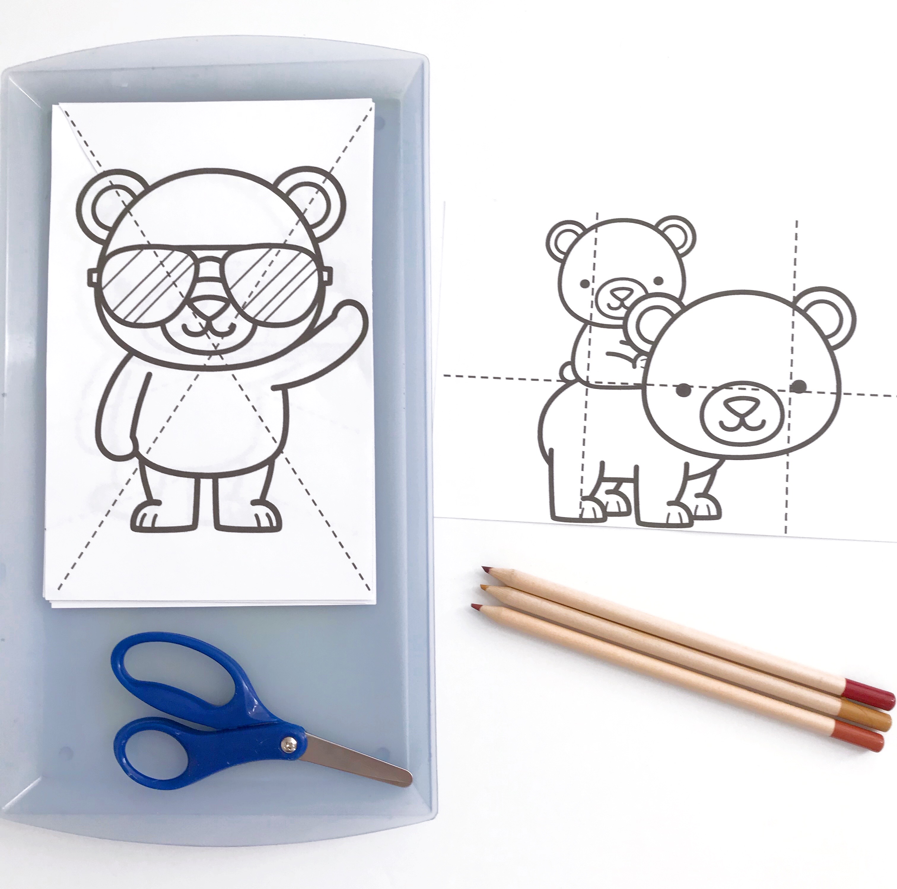 Teddy Bear scissor puzzles 