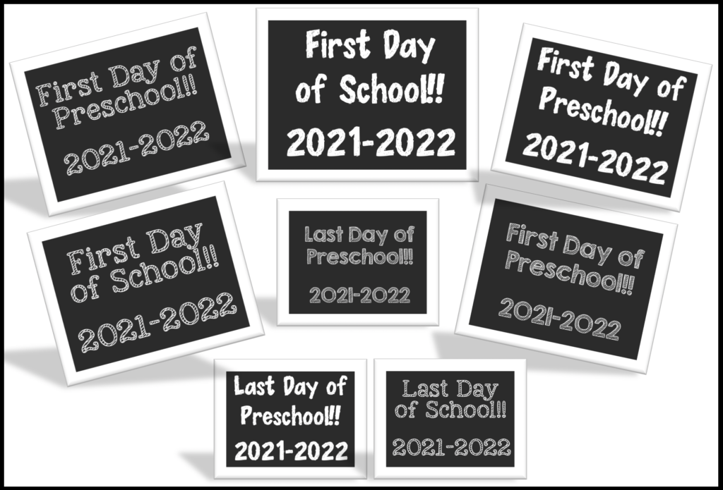 Back to School and First and Last Day of School Signs 