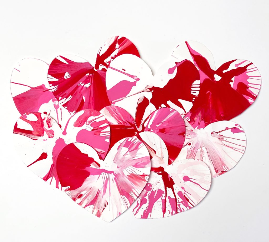 Salad Spinner Art - Valentine's Day Hearts  
